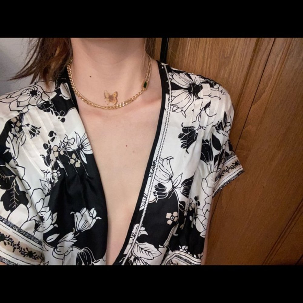 💕Last one Green Stone Golden Chain Choker - Picture 9 of 12